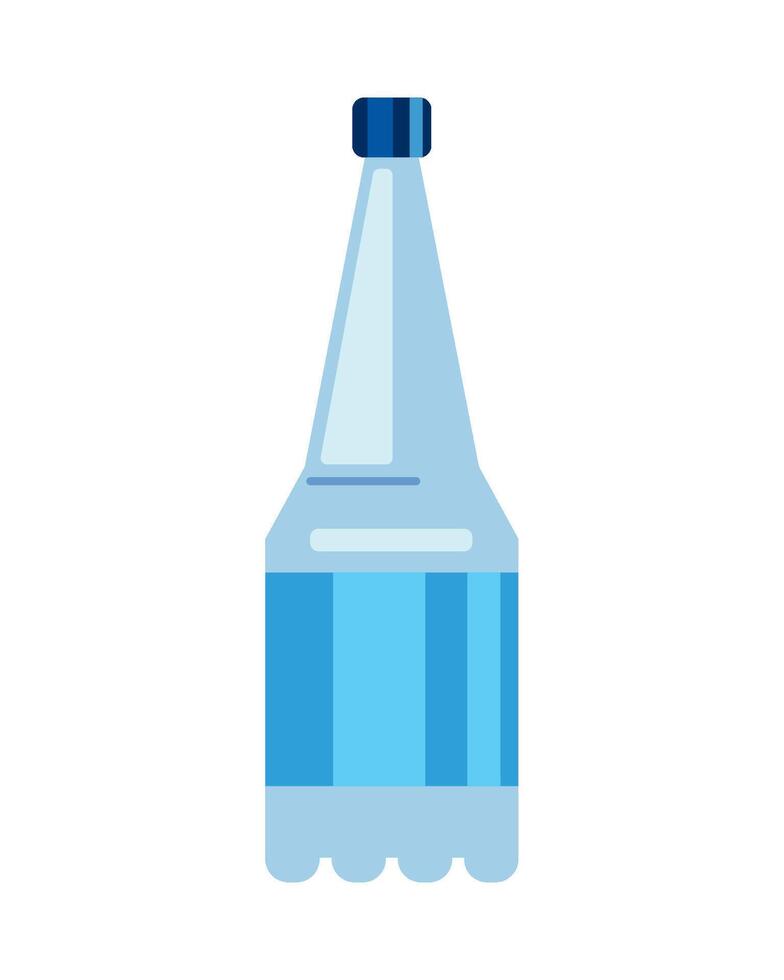 A bottle of water is shown on a white background vector