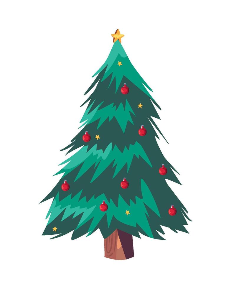 Christmas tree illustration vector
