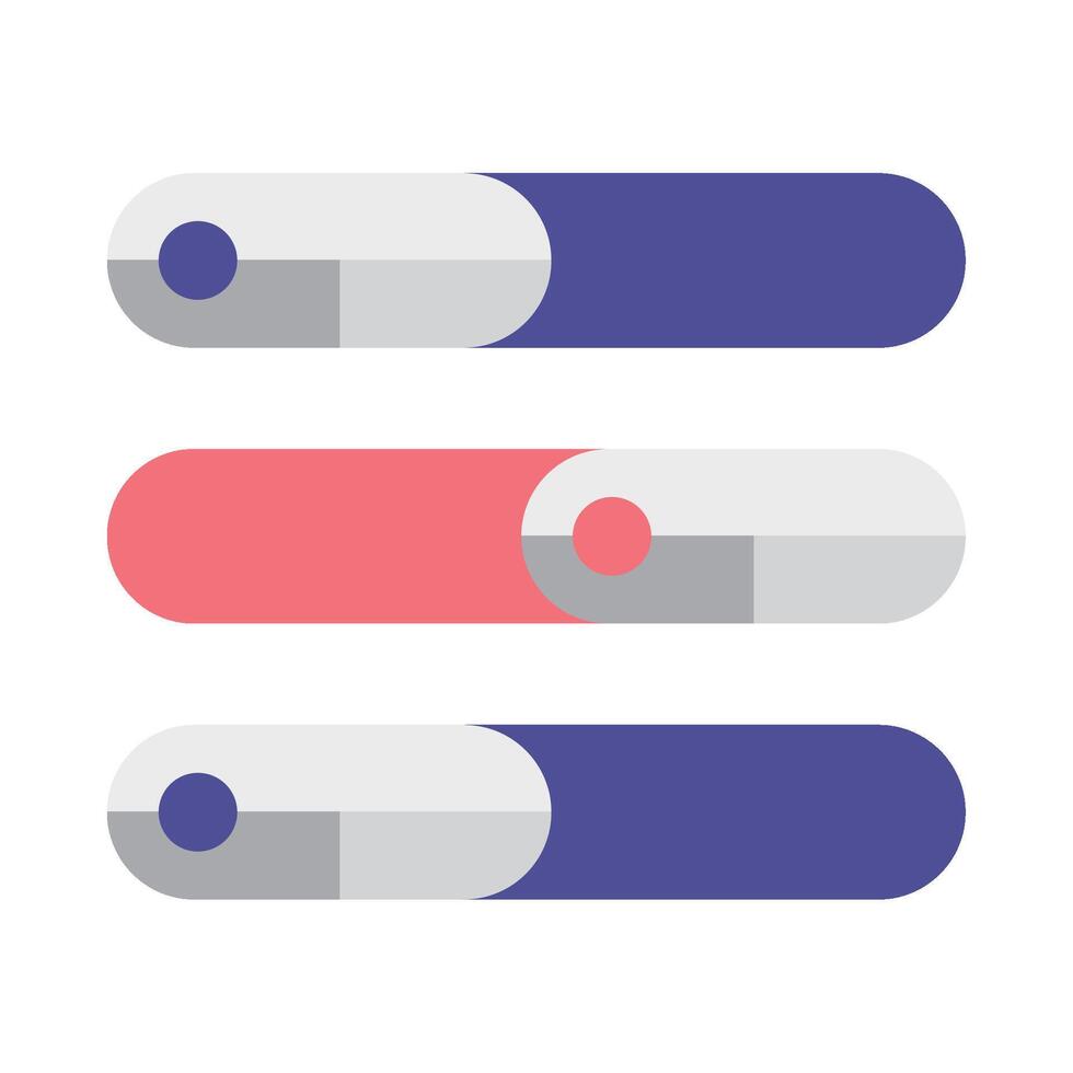 Three different colored buttons with different shapes 48917014 Vector ...