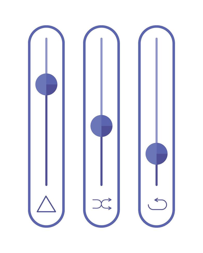 Three different types of musical instruments with different shapes vector