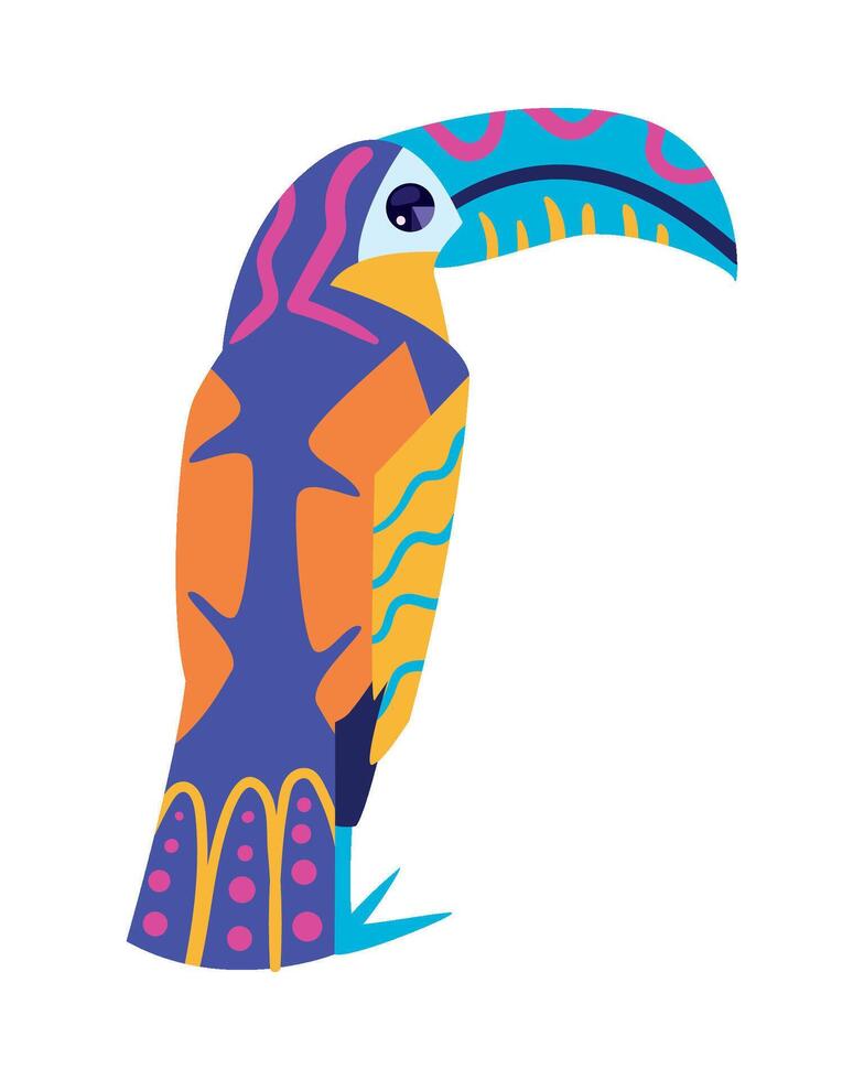 Toucan bird illustration vector