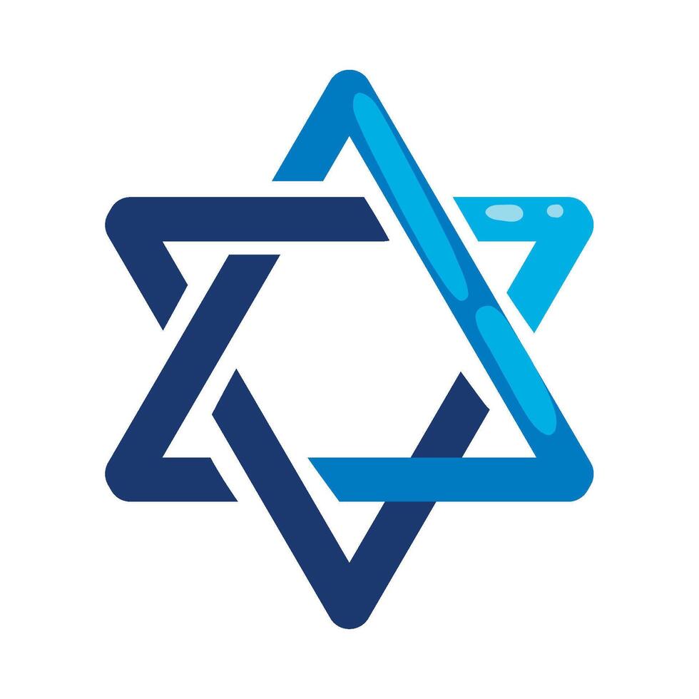 The star of david is a symbol of jewish faith vector