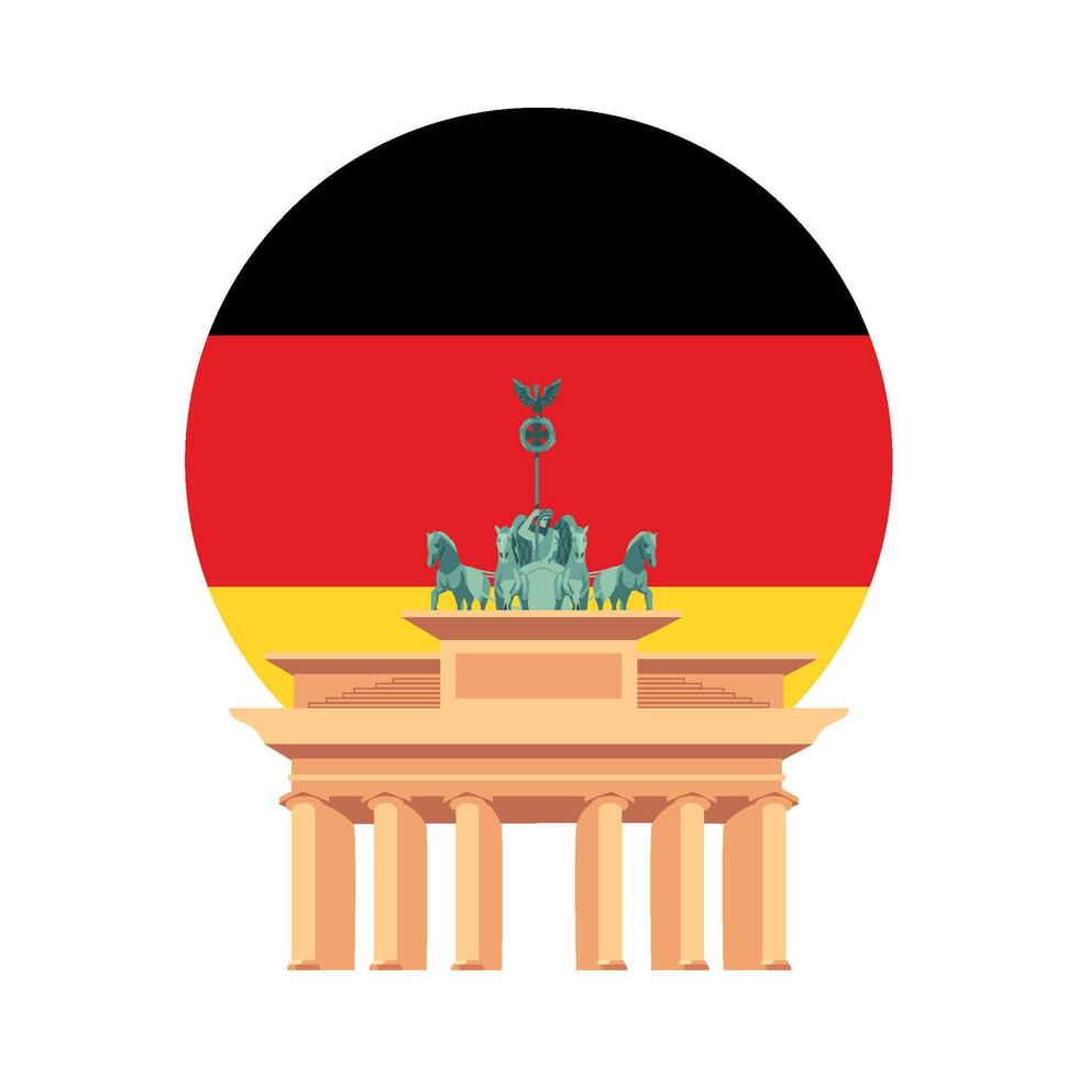 The brandenburg monument in germany vector