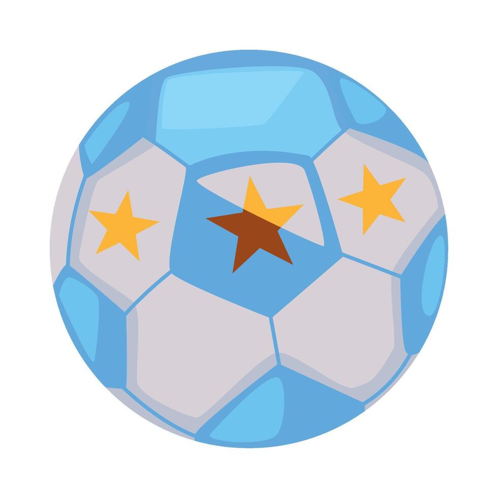 A soccer ball with stars on it vector