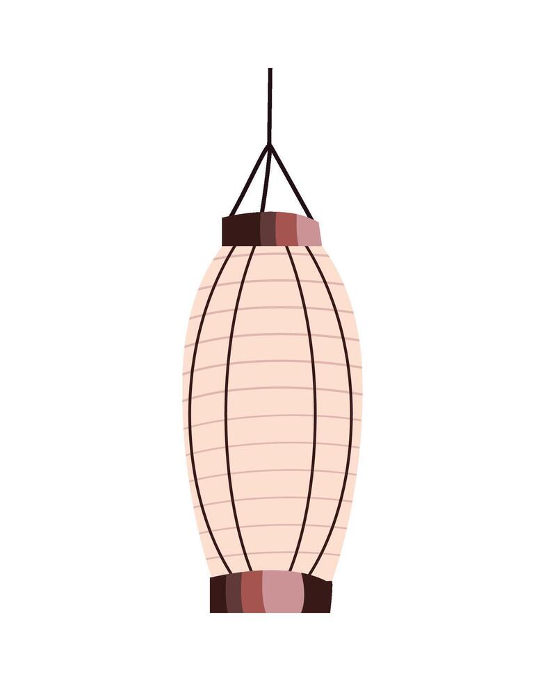 Paper lantern hanging on a white background vector