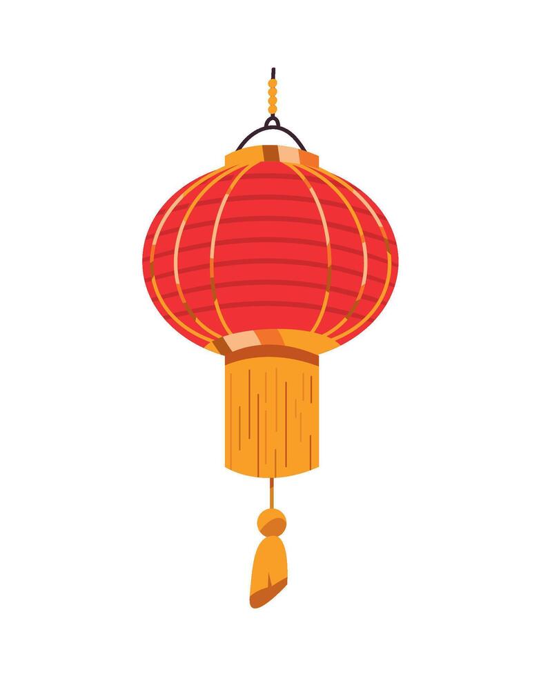 Chinese lantern illustration isolated on white background vector