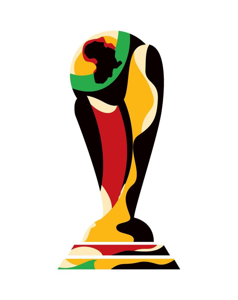 The african cup of nations trophy is shown vector