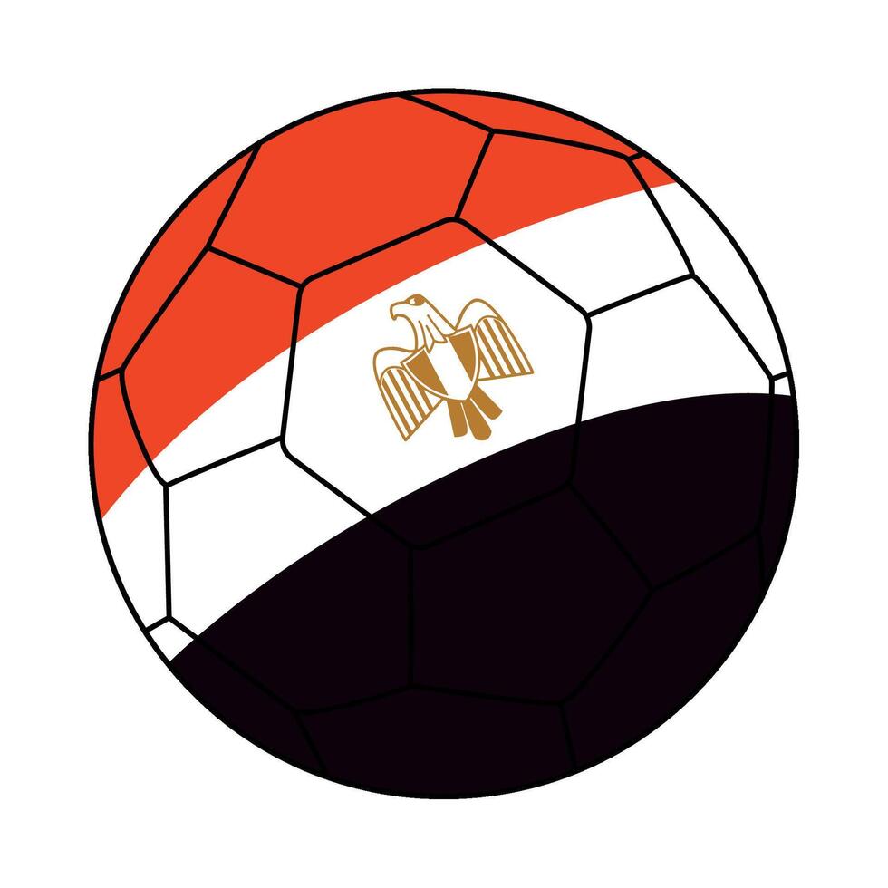 Egypt flag soccer ball vector