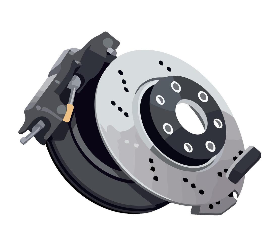 A car brake disc on a white background vector