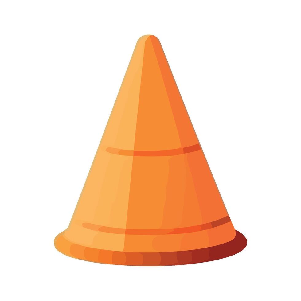 A traffic cone on a white background vector