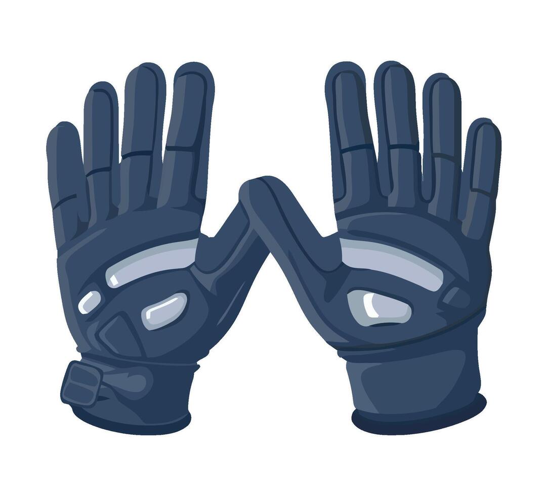 Two gloves with black and white gloves on them vector