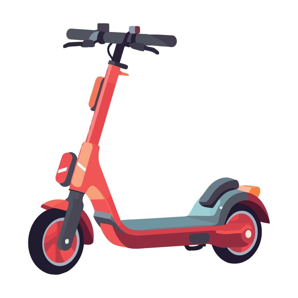 An illustration of a red scooter vector