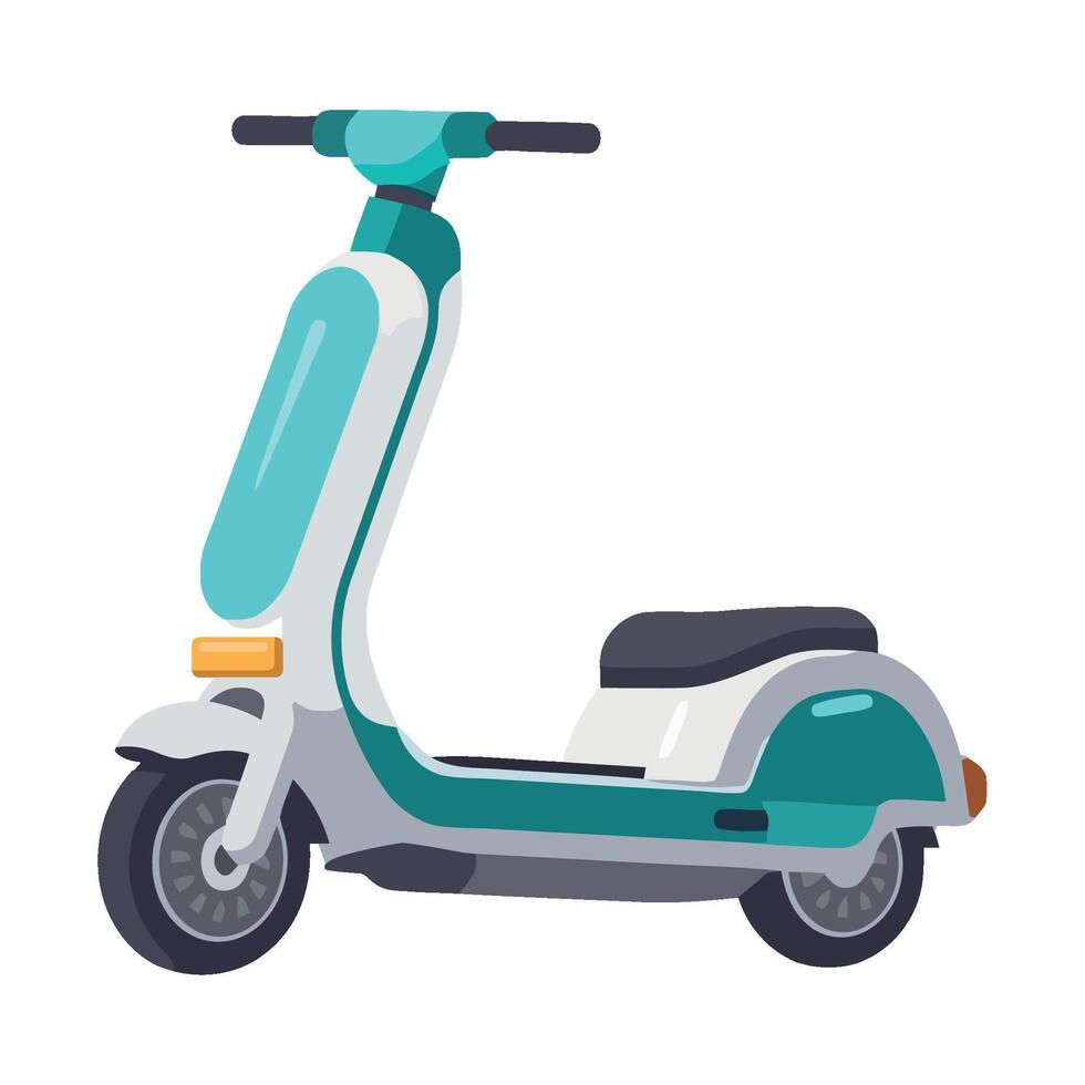Electric scooter illustration isolated on white background vector