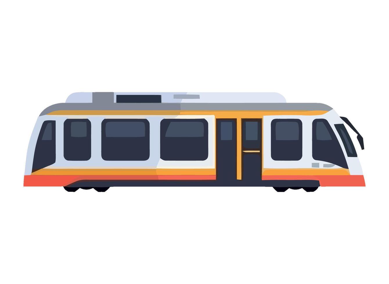 A flat illustration of a train on a white background vector