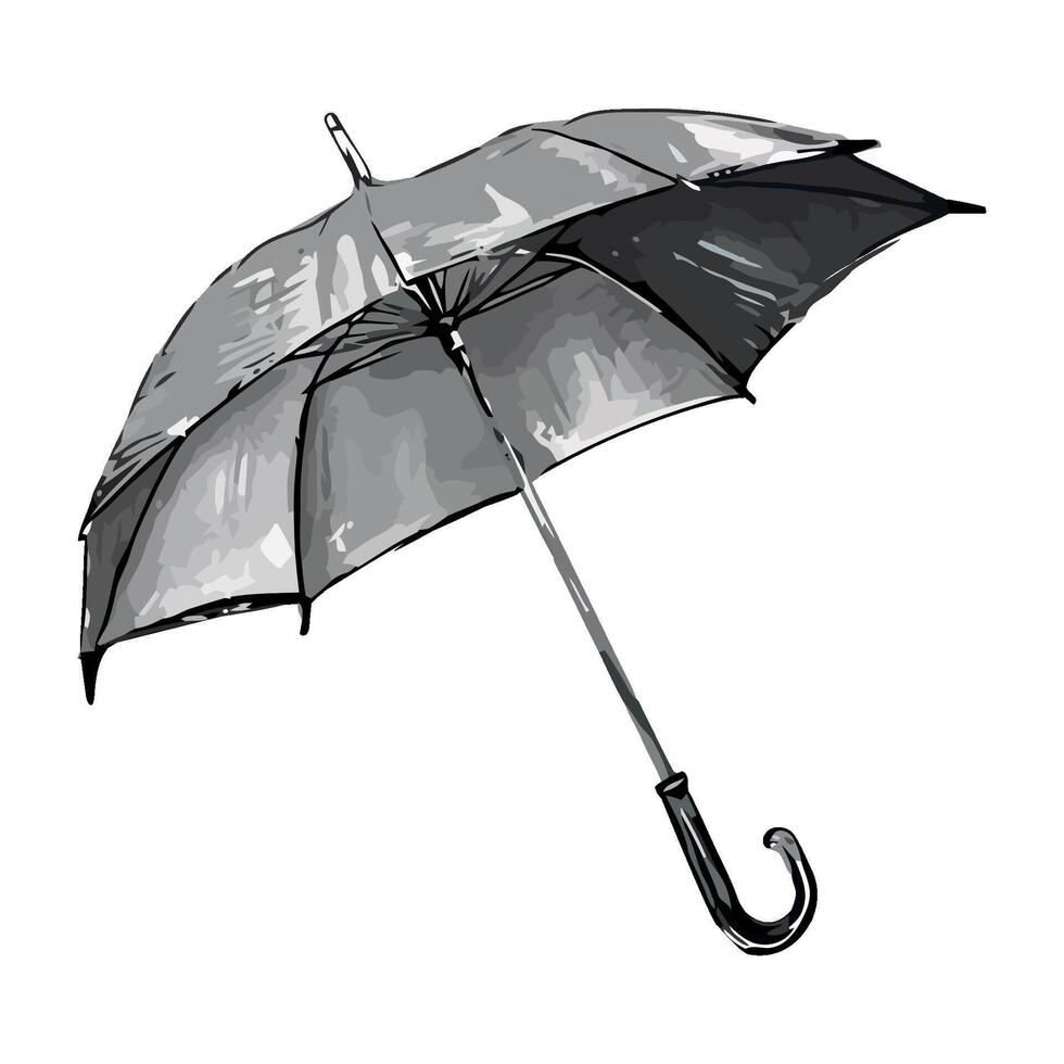 An open umbrella on a white background vector