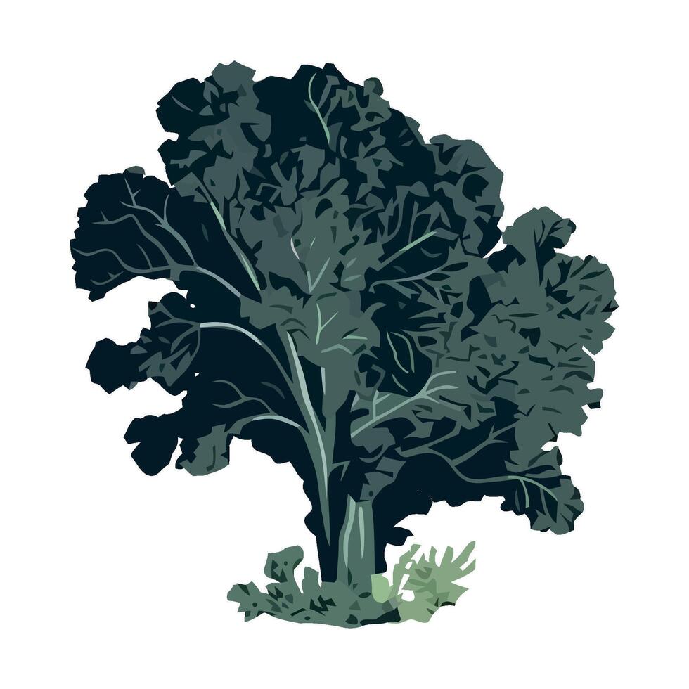 A large green leafed tree with leaves on it vector