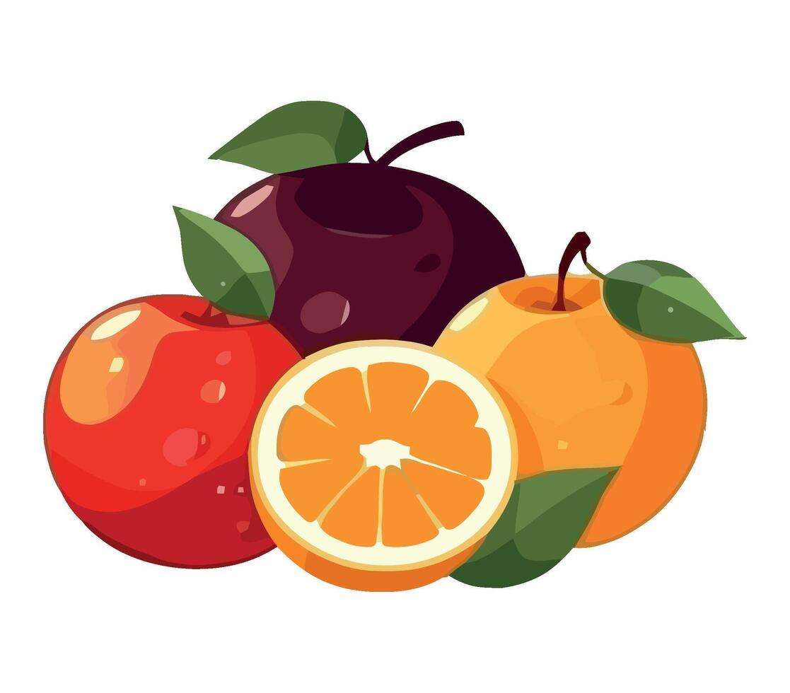 Fresh fruit illustration vector