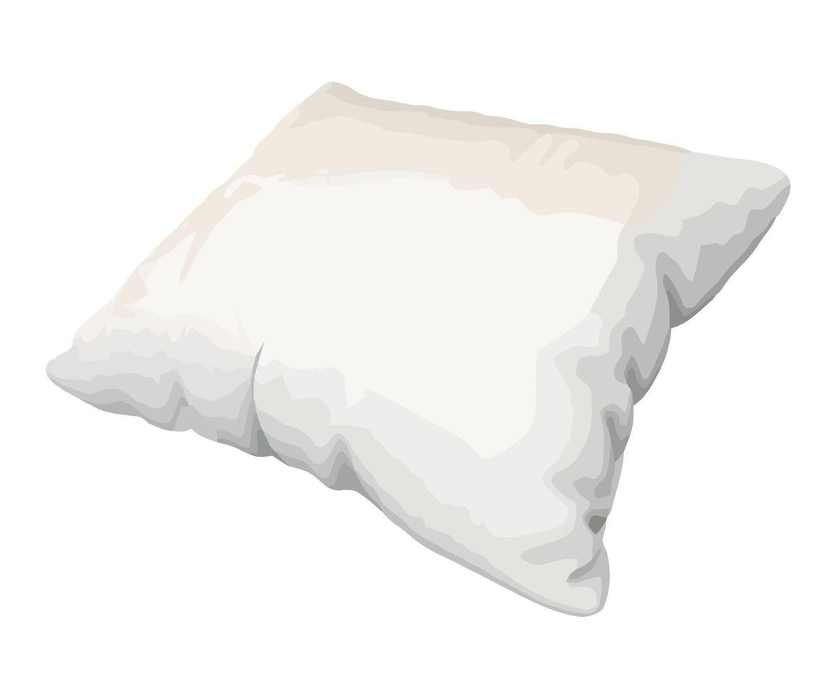 A white pillow on a white background vector