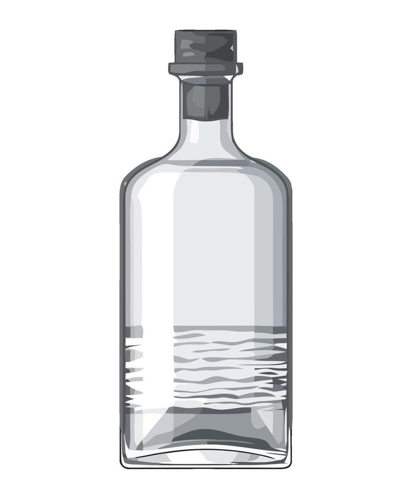 A bottle of alcohol on a white background vector