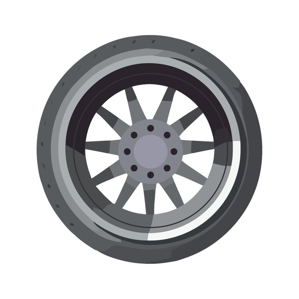 A car wheel on a white background vector