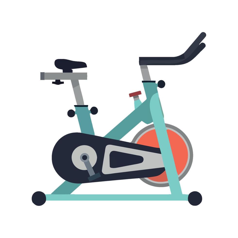 An illustration of a stationary bike vector