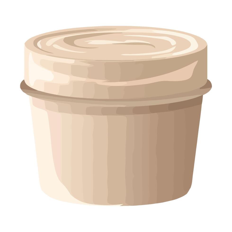 A container with a lid on a white background vector