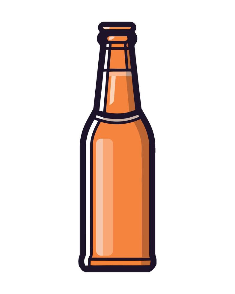 Beer bottle icon illustration vector