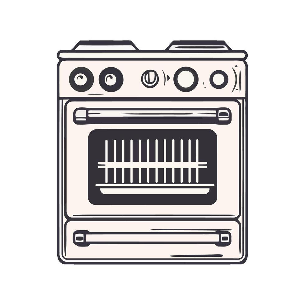 Oven icon illustration on white background vector