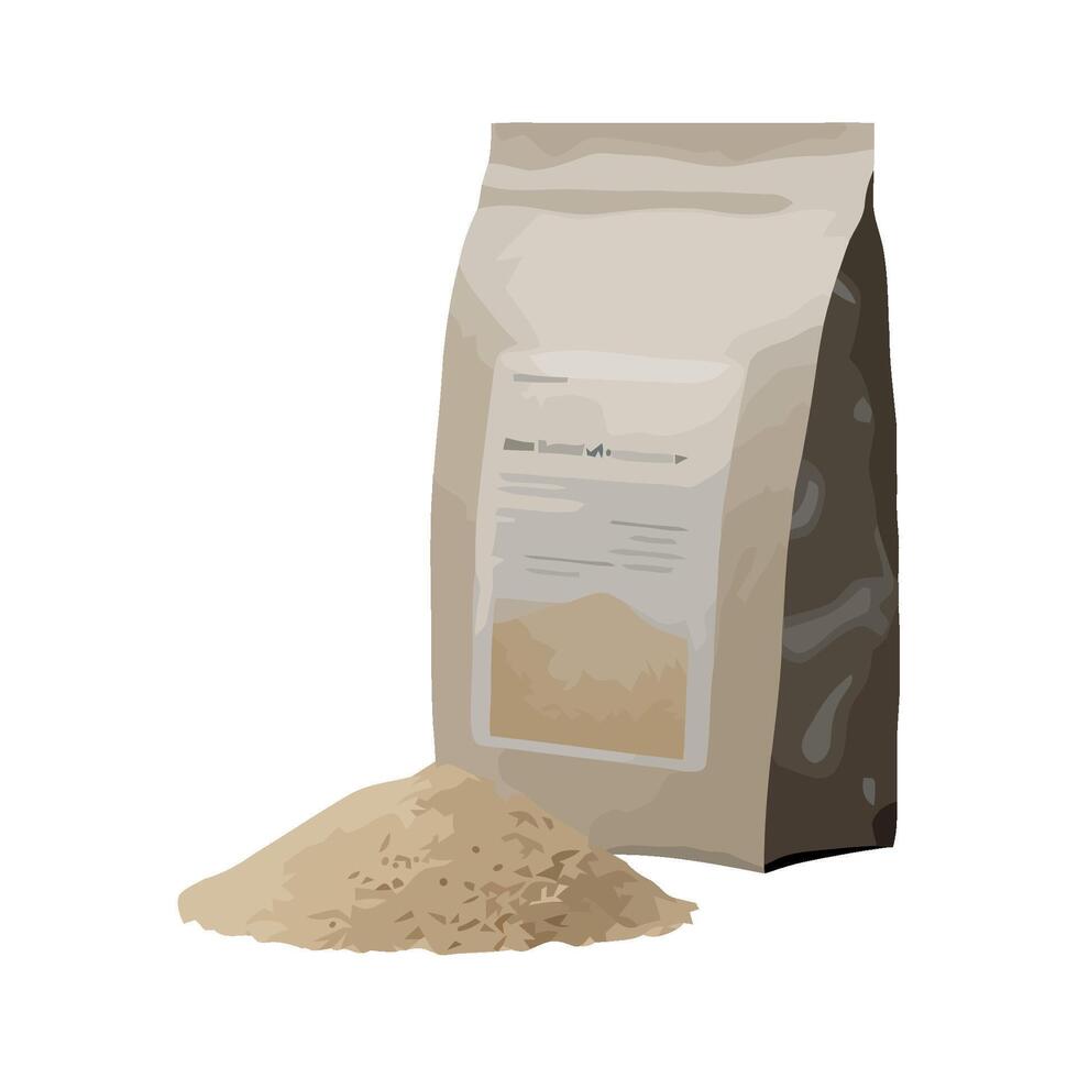 A bag of sand and a bag of powder vector