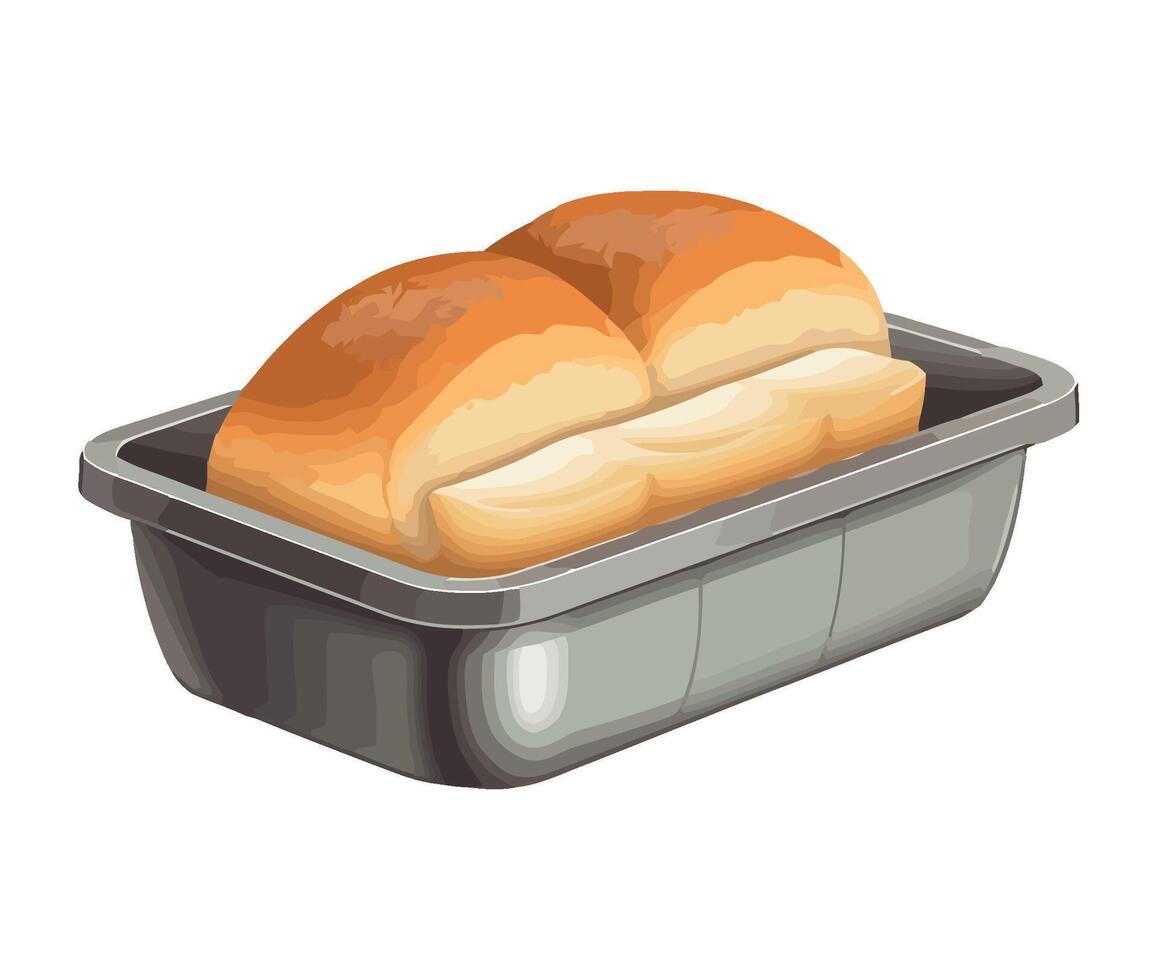 Bread in a container illustration vector