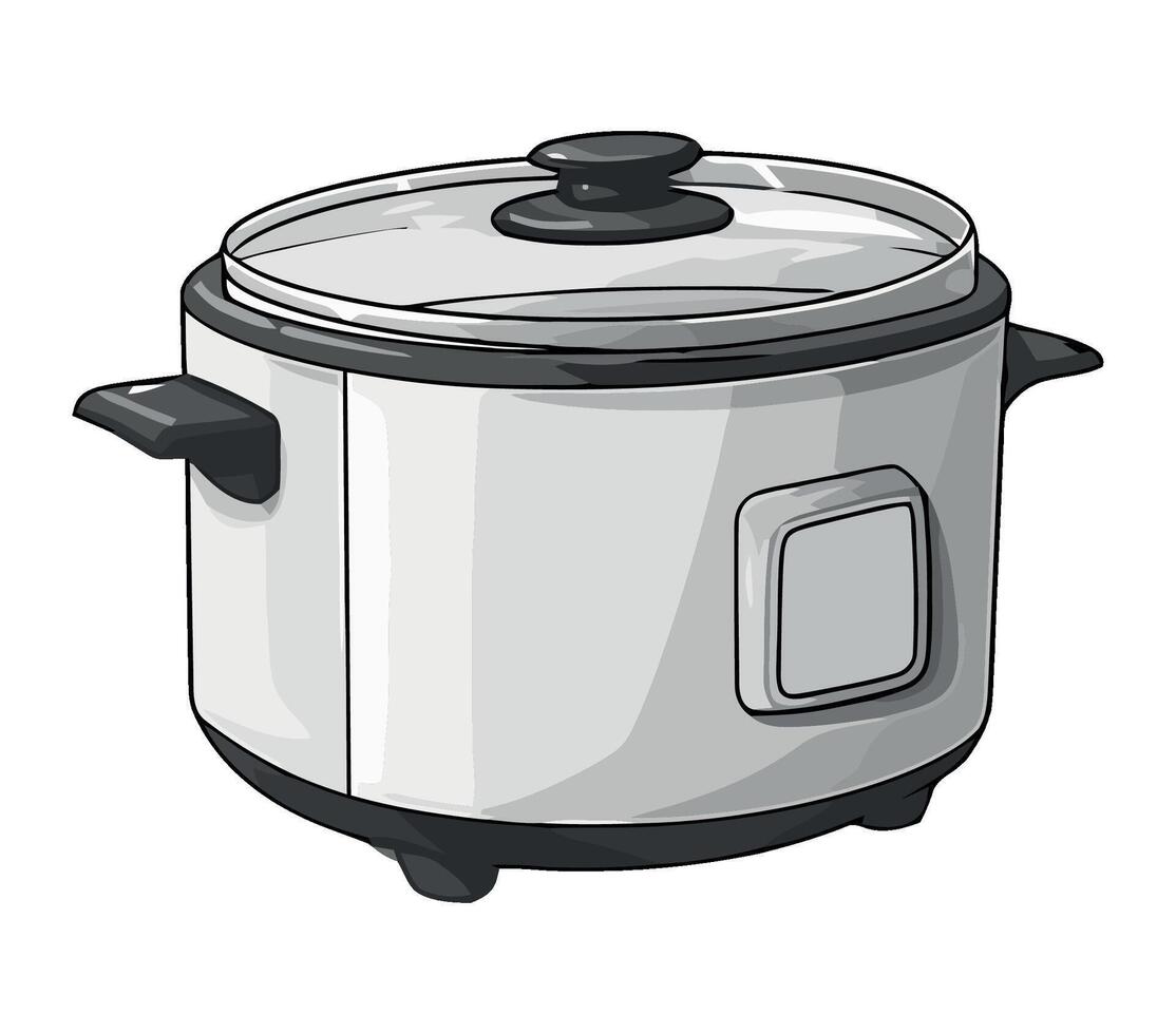 An illustration of a cooking pot vector
