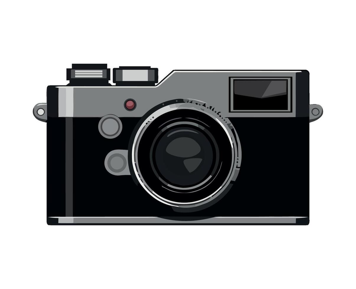 An old camera on a white background vector