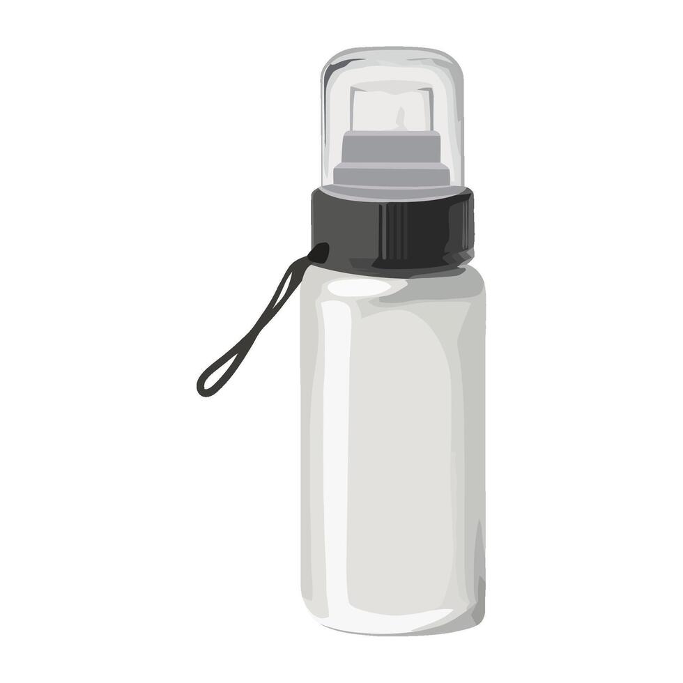 Water bottle with lid on white background vector