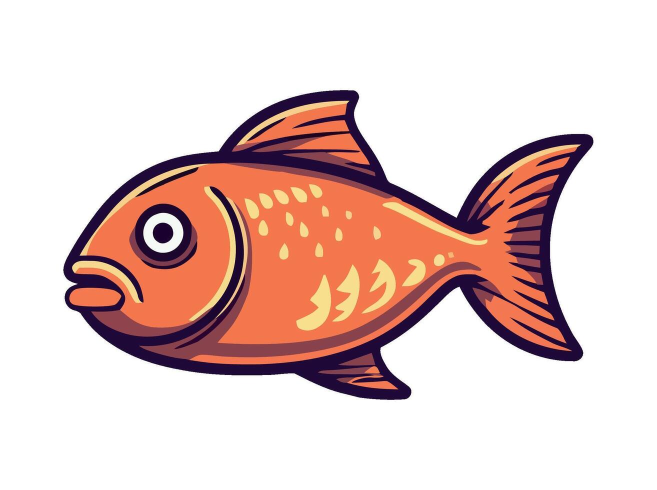A cartoon fish with a big mouth vector