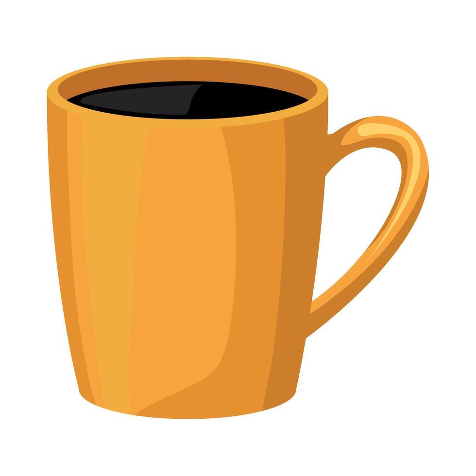 A coffee cup is shown on a white background vector