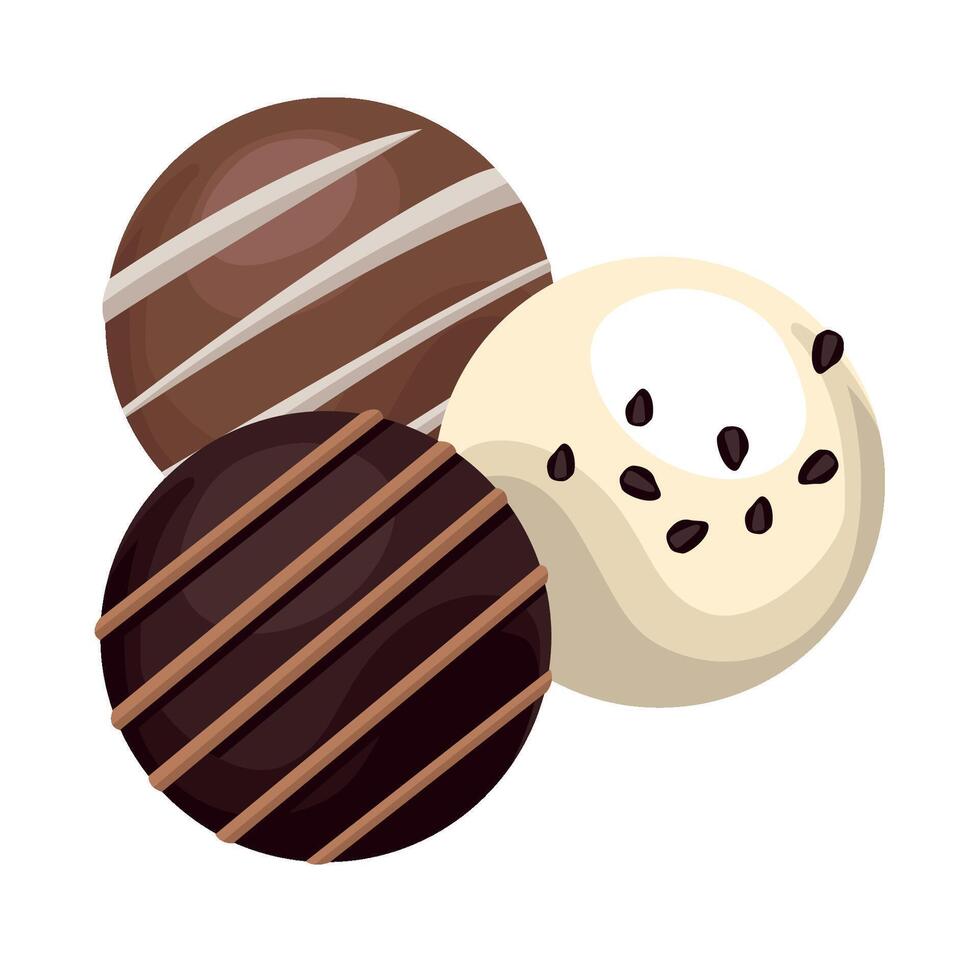 Chocolate and coffee chocolates illustration vector