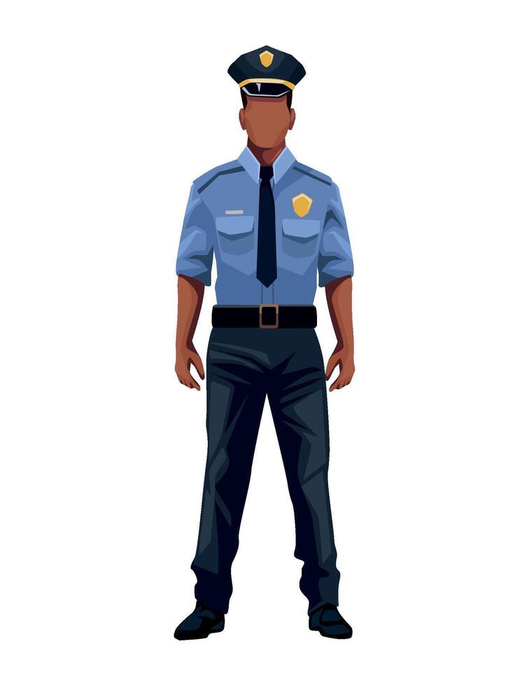 An illustration of a police officer vector