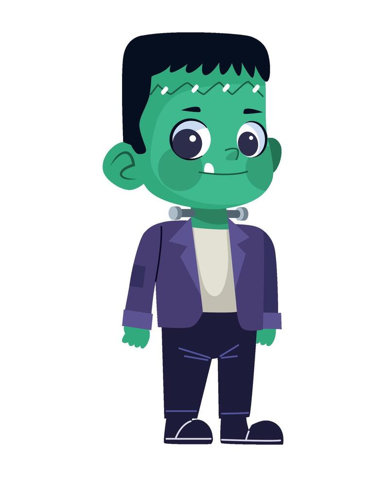Frankenstein cartoon character, halloween halloween character, halloween hallow vector