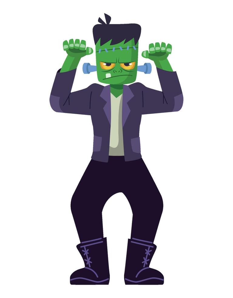 Frankenstein, halloween monster, halloween character, halloween costume, vector
