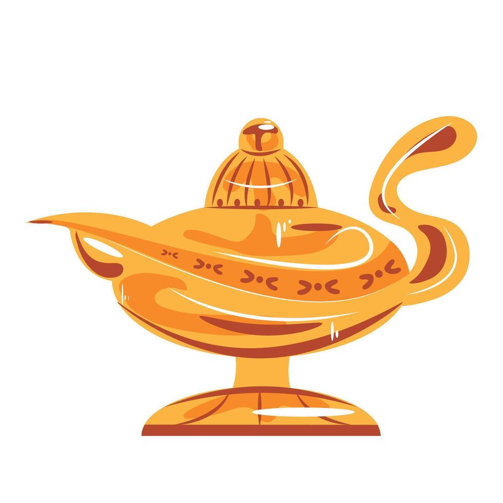 Magic lamp illustration vector