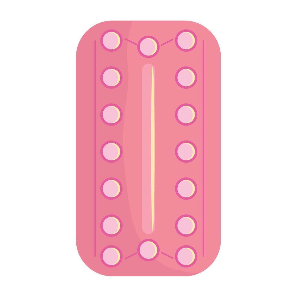 A pink condom with dots on it vector