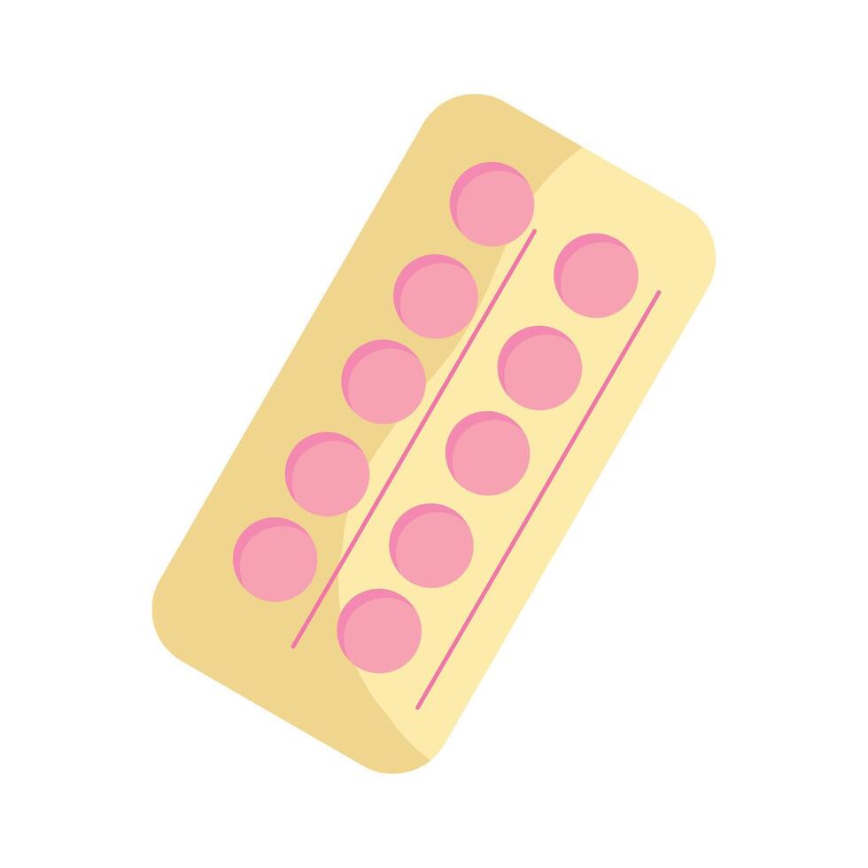 A pill with pink dots on it vector