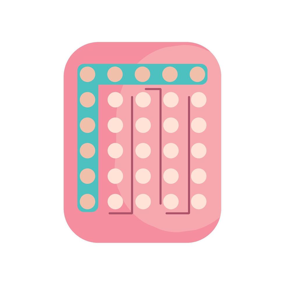 A pink and blue square with dots on it vector