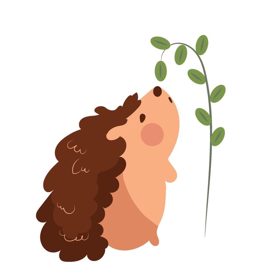 A hedge is standing next to a plant vector