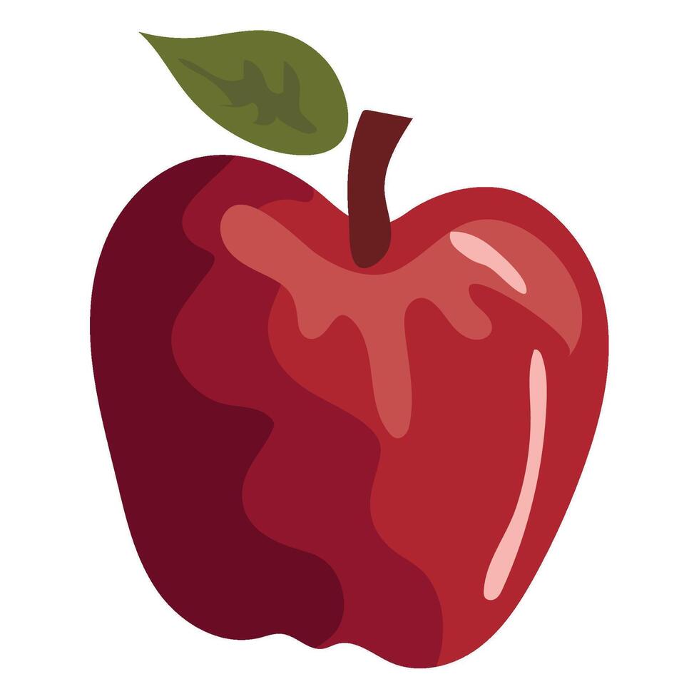 Red apple icon illustration vector