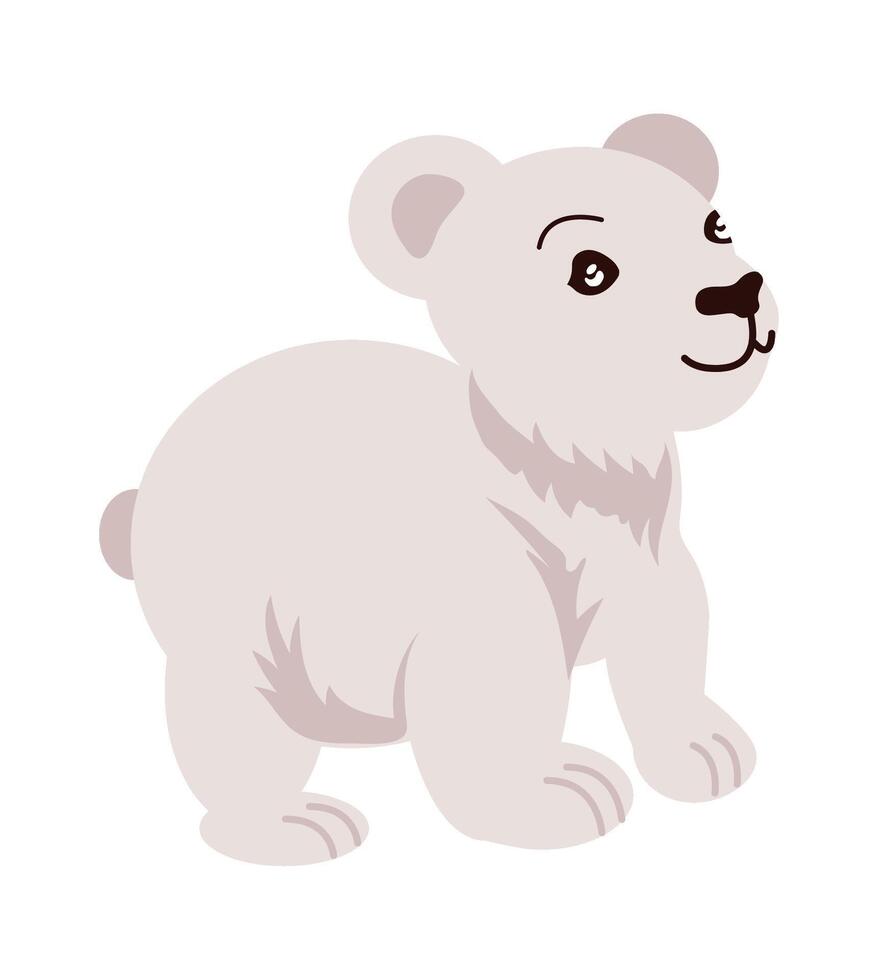 A cartoon polar bear standing on its hind legs vector