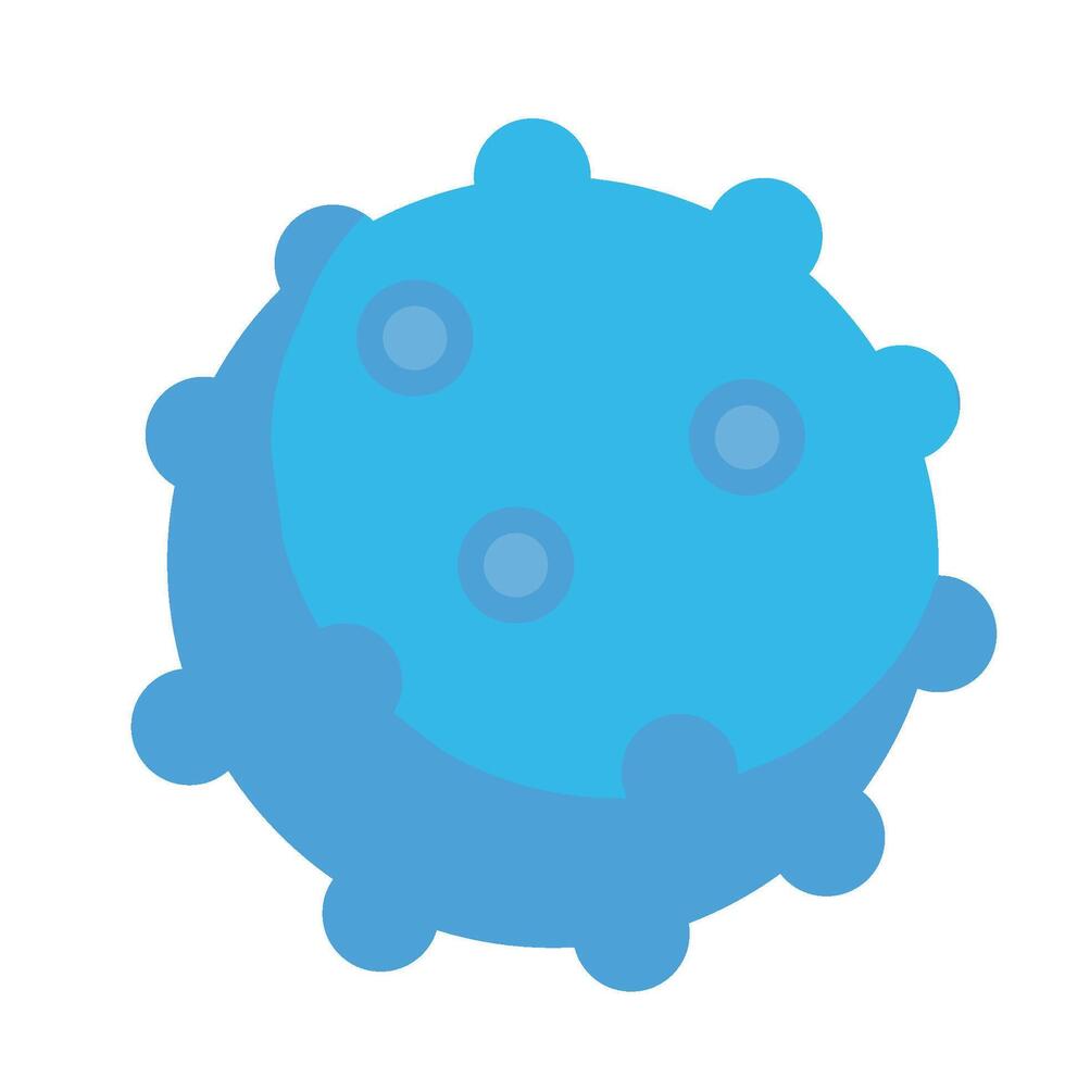 A blue virus icon on a white background vector