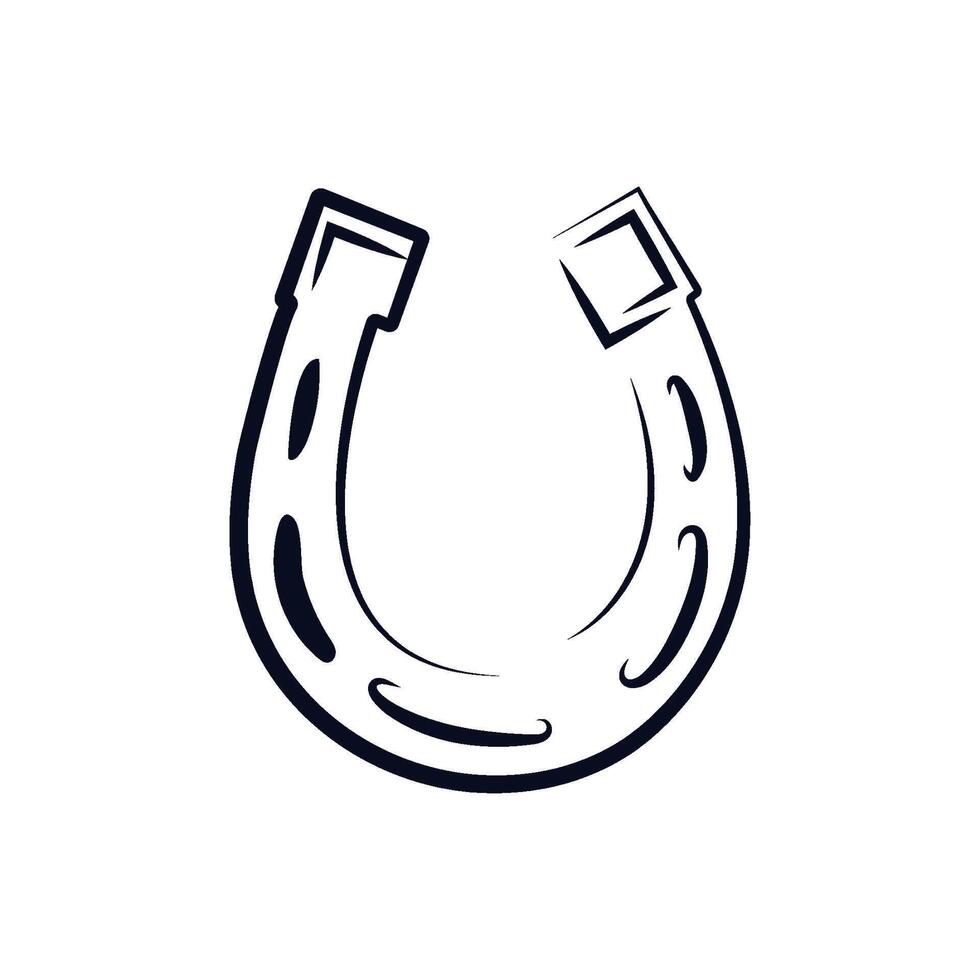 A horseshoe icon on a white background vector