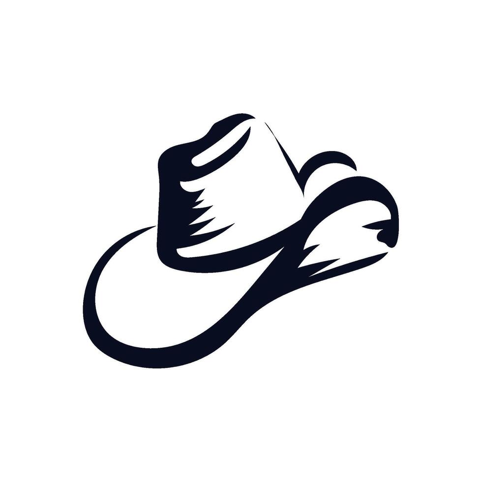 Cowboy hat icon illustration vector