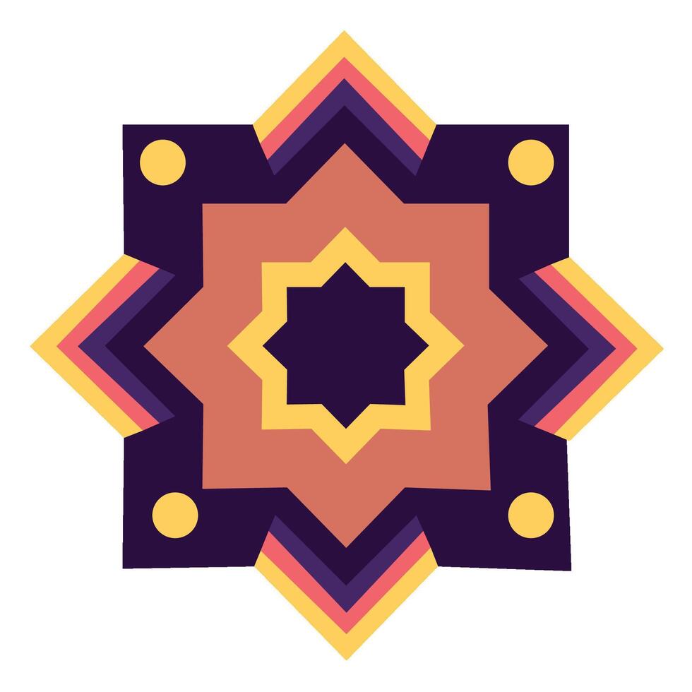 An abstract design with a star in the center vector